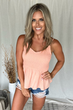 APRICOT SMOCKED TANK