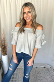 SAGE OTS RUFFLE BLOUSE