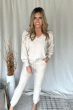 OATMEAL KNIT JOGGER SET