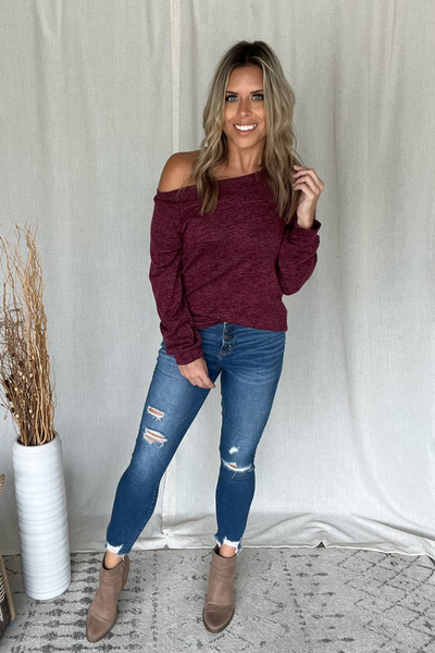 BURGUNDY TUNIC TOP