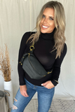 BLACK TURTLENECK TOP