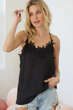 BLACK LACE CAMI TANK