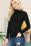 BLACK TURTLENECK TOP