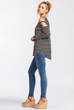 BLACK & WHITE STRIPED TOP