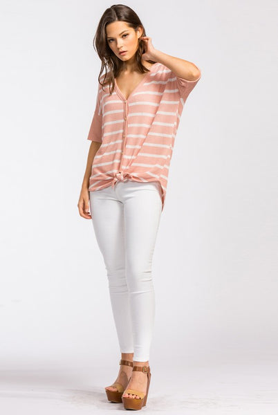 MAUVE SHORT SLEEVE BUTTON DOWN