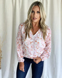 IVORY FLORAL BLOUSE
