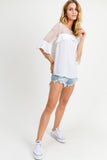 WHITE RUFFLE BLOUSE