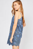INDIGO EMBROIDERED DRESS