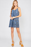 INDIGO EMBROIDERED DRESS