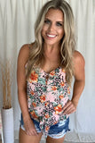PINK, FLORAL & LEOPARD TIE TANK