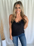 BLACK LACE CAMI TANK