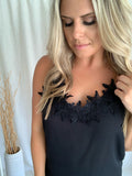 BLACK LACE CAMI TANK