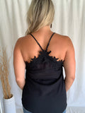 BLACK LACE CAMI TANK