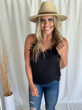 BLACK LACE CAMI TANK