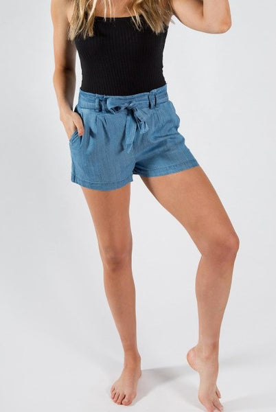 TIE FRONT SHORTS