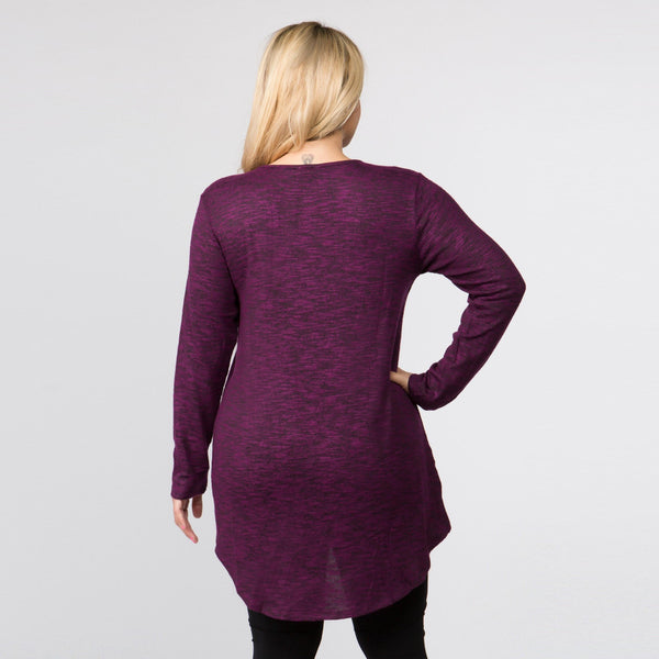 PLUS PURPLE TUNIC SWEATER