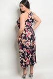 PLUS NAVY FLORAL DRESS