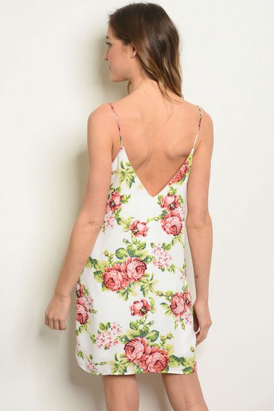 IVORY FLORAL DRESS