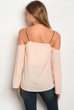 PEACH OFF THE SHOULDER TOP