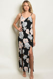 BLACK FLORAL MAXI DRESS