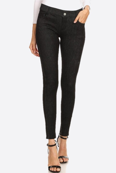 VINTAGE BLACK DENIM JEGGINGS