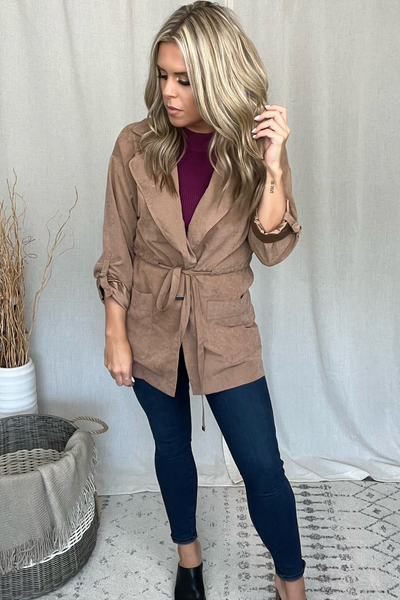 CAMEL TRENCH JACKET