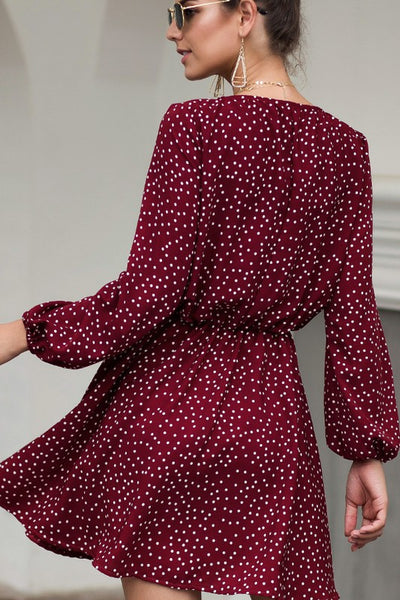 CRANBERRY DOT DRESS