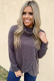 CHARCOAL TURTLENECK PULL OVER