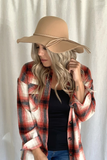 BEIGE WIDE BRIM HAT