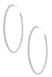 SILVER TEXTURED HOOPS