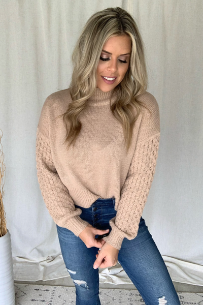 COCO LANTERN SLEEVE KNIT PULLOVER