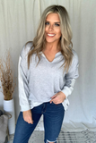 HEATHER GREY INSIDE OUT PULLOVER
