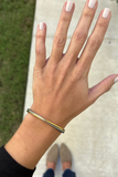 SILVER & GOLD TWO TONE TWIST CABLE CUFF BRACELET