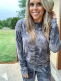 GREY & BLACK TIE DYE JOGGER SET