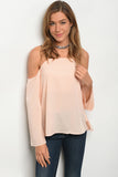 PEACH OFF THE SHOULDER TOP