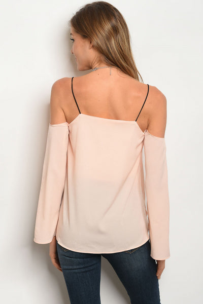 PEACH OFF THE SHOULDER TOP