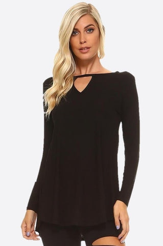 BLACK LONG SLEEVE TOP