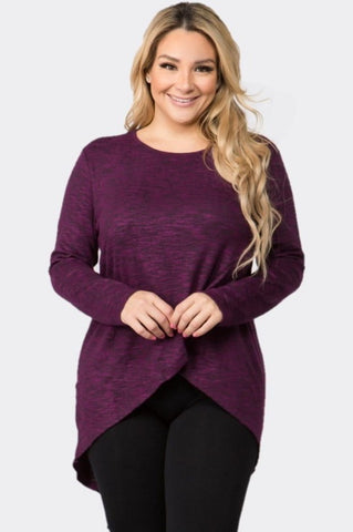 PLUS PURPLE TUNIC SWEATER